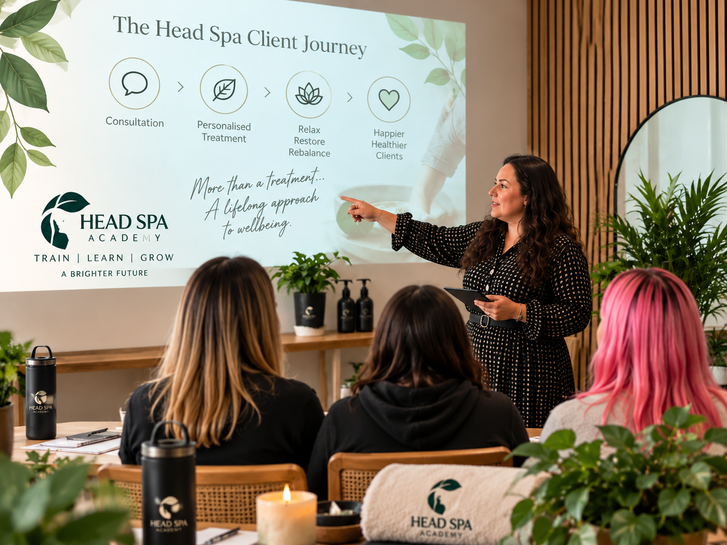 Japanese Head Spa training course for beginners and professionals, with practical Head Spa therapy tuition and professional treatment skills at Head Spa Academy UK.